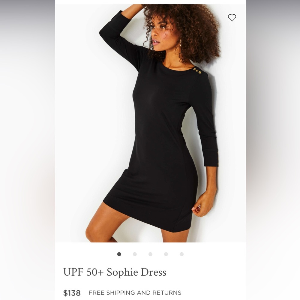 Lilly Pulitzer UPF 50+ Sophie Dress, size XS in Onyx